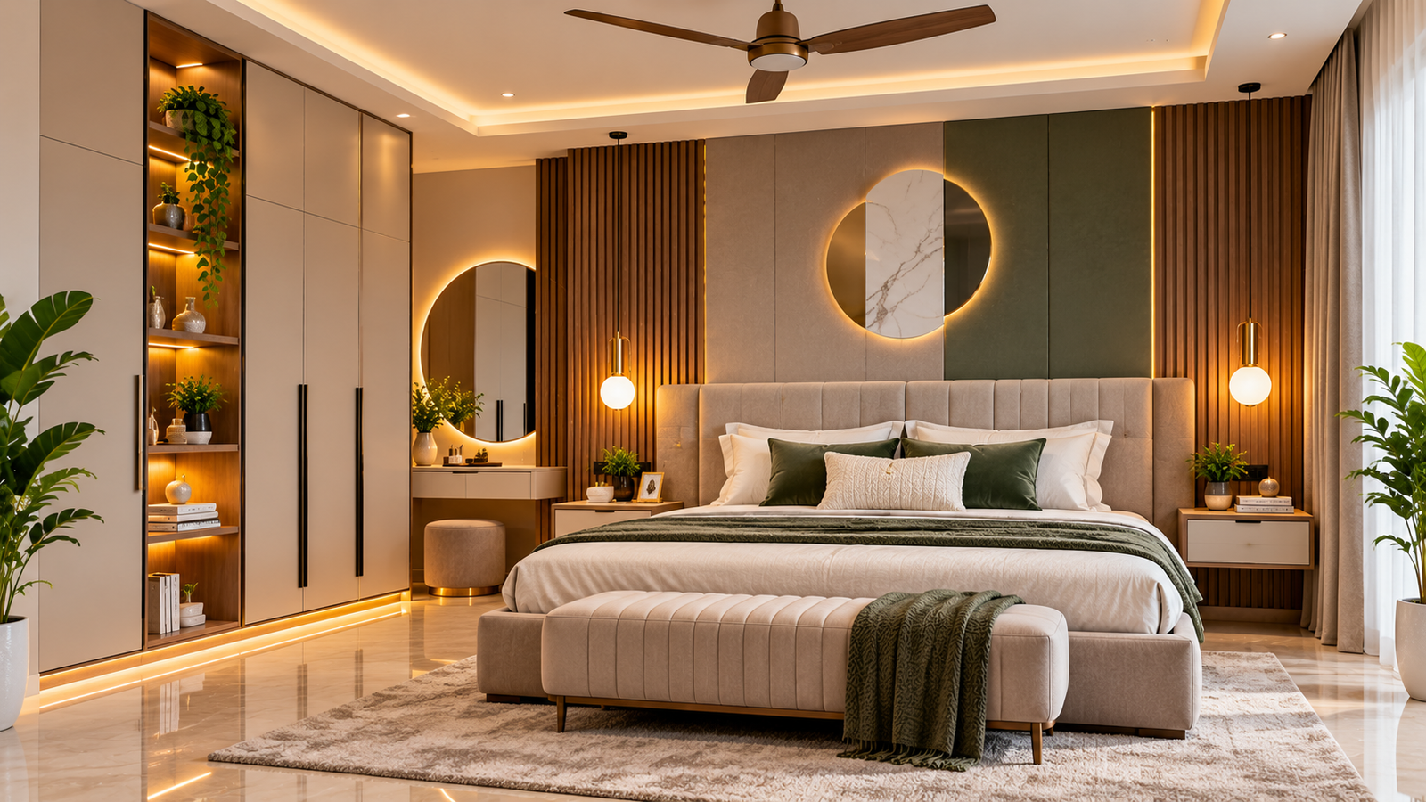 Modern bedroom interior design in Kota